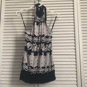 Halter high neck blouse